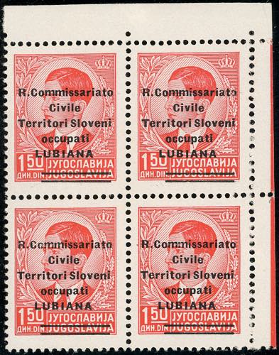 LUBIANA 1941 - 1,50 d. soprastampa ... 