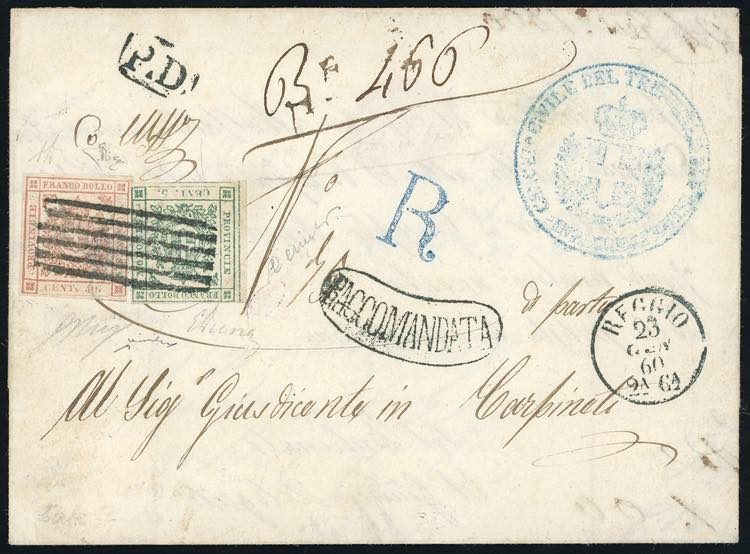 1860 - 40 cent. rosa carminio, ... 