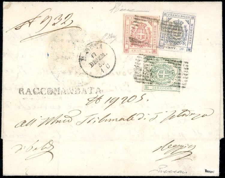 1859 - 40 cent. rosa carminio, ... 