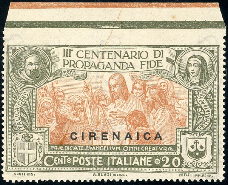1923 - 20 cent. Propaganda Fide, ... 