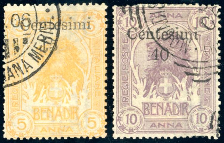 1905 - Soprastampati di Zanzibar, ... 