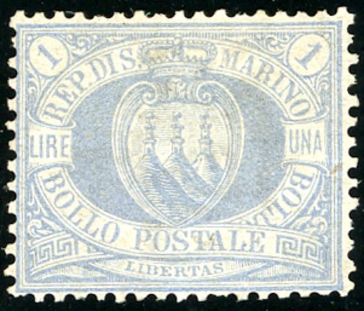 1894 - 1 lira oltremare Stemma ... 