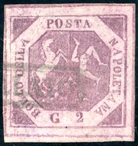 1859 - 2 grana violetto lillaceo, ... 
