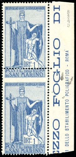 1924 - 1 lira Garibaldi, coppia ... 