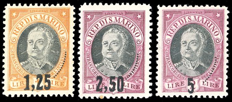 1927 - Onofri soprastampati, serie ... 