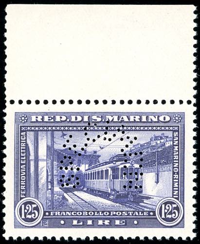 1932 - 1,25 lire violetto Treni, ... 