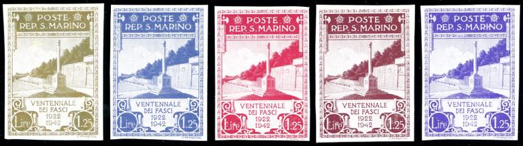 1943 - 1,25 lire Ventennale dei ... 