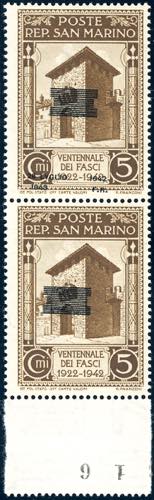 1943 - 5 cent. Caduta del ... 