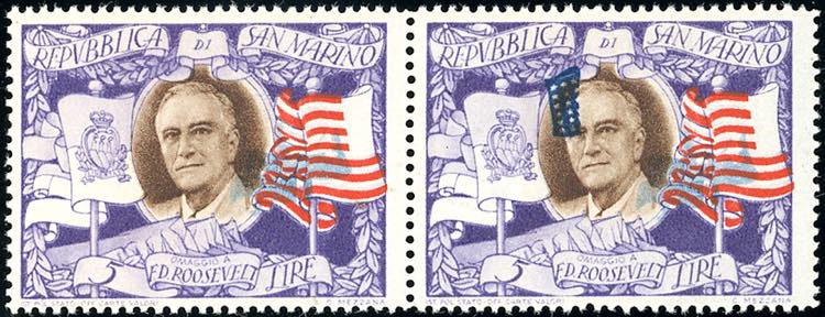 1947 - 5 lire Roosvelt, coppia ... 