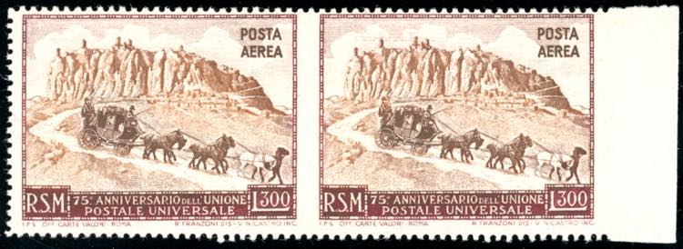 1951 - 300 lire UPU, coppia ... 