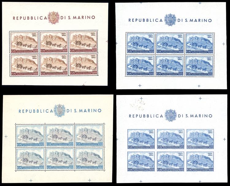 1949/51 - UPU, i quattro foglietti ... 