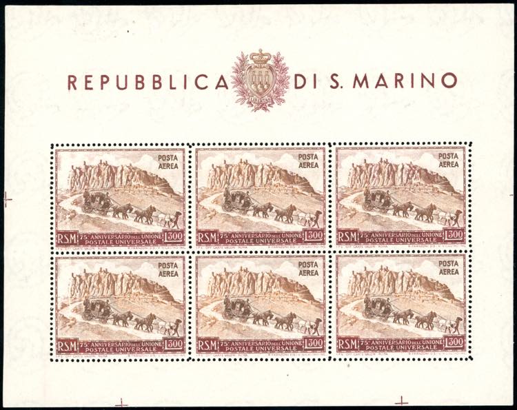 1951 - 300 lire UPU, foglietto ... 