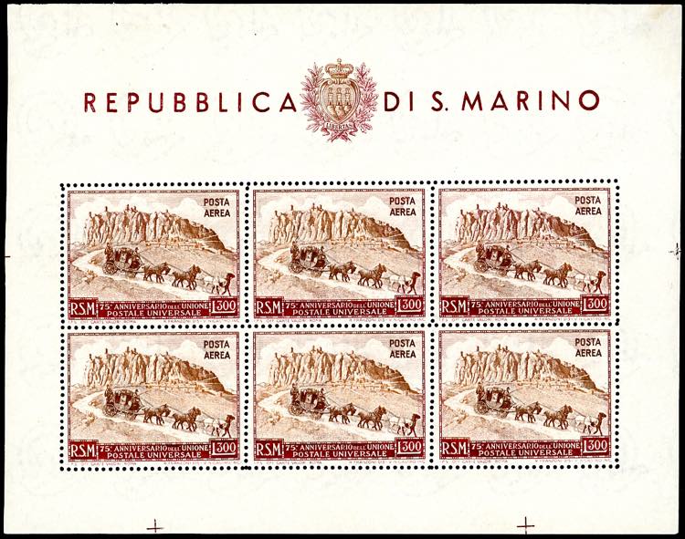 1951 - 300 lire, UPU, foglietto ... 