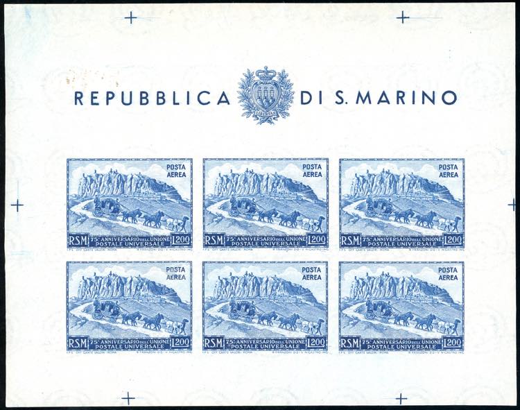 1951 - 200 lire UPU, foglietto ... 