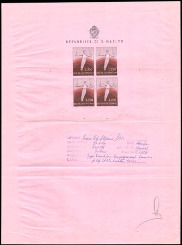 1955 - 250 lire Ginnasta, ... 