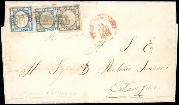 1861 - 1 grano nero, 2 grana ... 