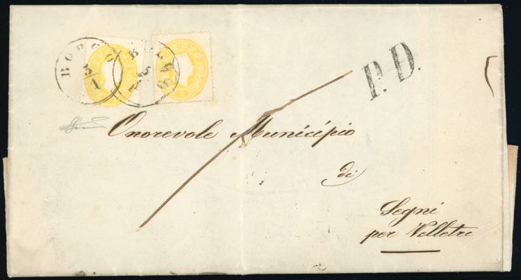 AUSTRIA 1863 - 3 Kr. Giallo (17) ... 
