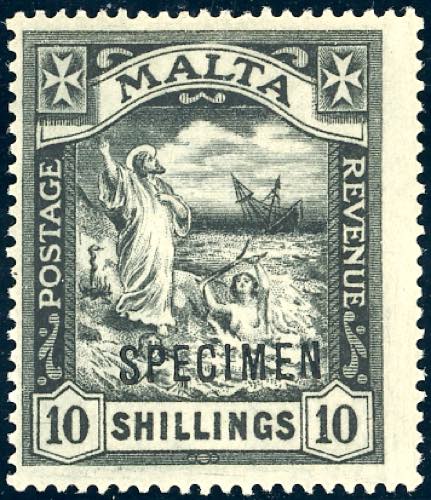 MALTA 1922 - 10 s. Naufragio di ... 
