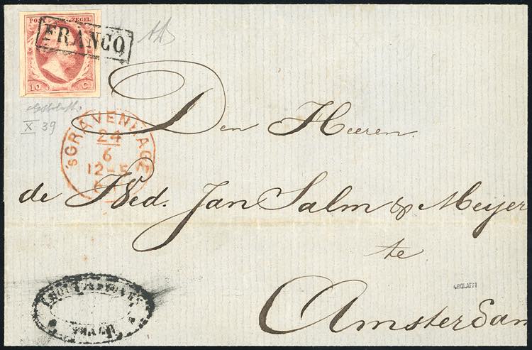 OLANDA 1863 - 10 cent. Guglielmo ... 