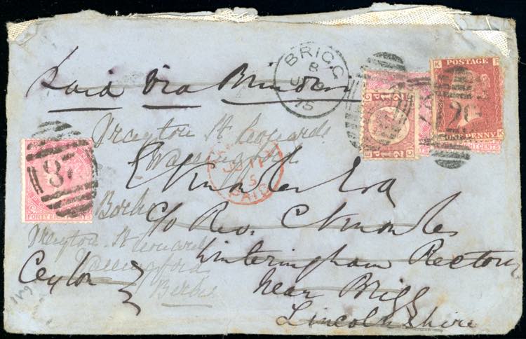 1875 - CEYLON/GREAT BRITAIN - ... 