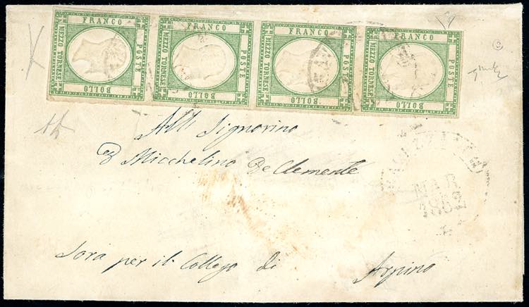 1862 - 1/2 tornese verde scuro ... 