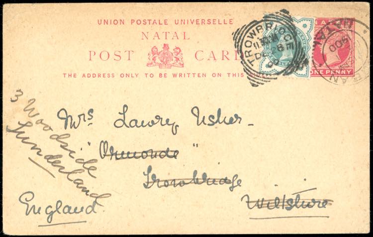 1900 - NATAL/GREAT BRITAIN - ... 