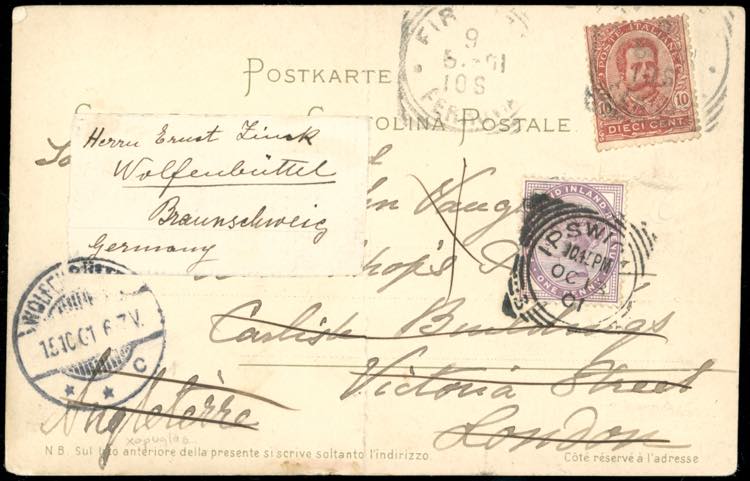 1901 - ITALY/GREAT BRITAIN/GERMANY ... 