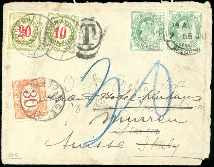 1908 - INDIA/ITALY/SWISS - ... 