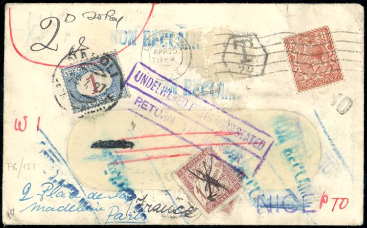 1925 - GREAT BRITAIN/ITALY/FRANCE ... 