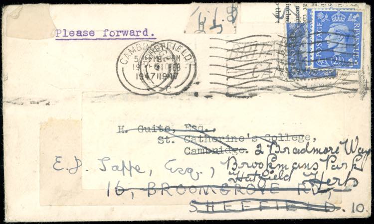 1947 - GREAT BRITAIN - Redirected ... 