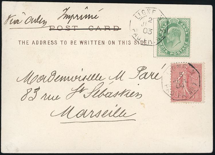 INDIA 1904 - 1/2 a. Edoardo VII ... 