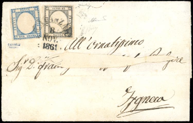 1861 - 1 grano nero, EFFIGIE ... 