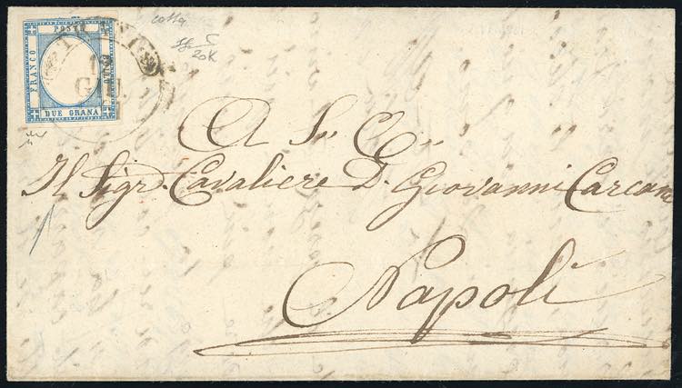 1861 - 2 grana azzurro chiaro, ... 