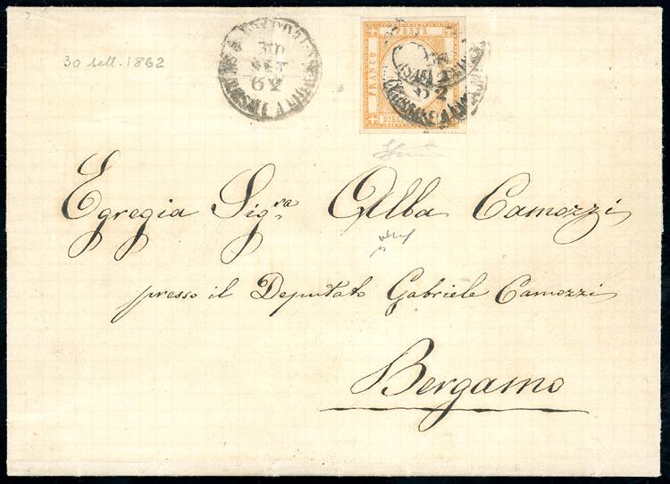 1862 - 10 grana arancio (22), ... 