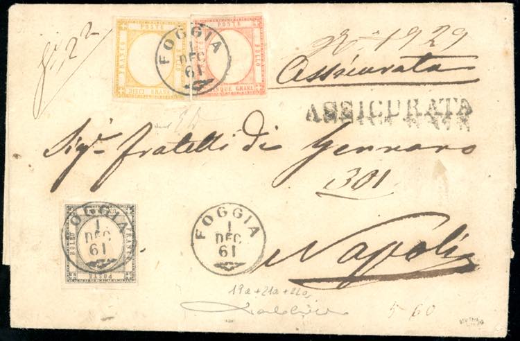 1861 - 1 grano grigio scuro, 5 ... 
