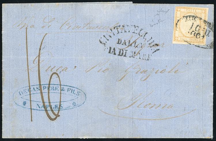 1861 - 10 grana bistro (22c), ... 