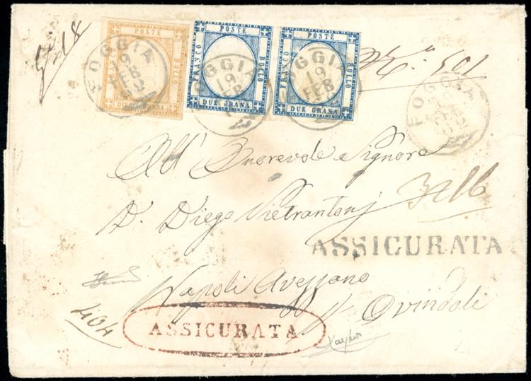 1862 - 10 grana bistro arancio, 2 ... 