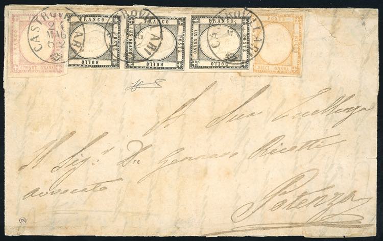 1862 - 1 grano nero, striscia ... 