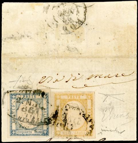 1861 - 50 grana ardesia oltremare, ... 