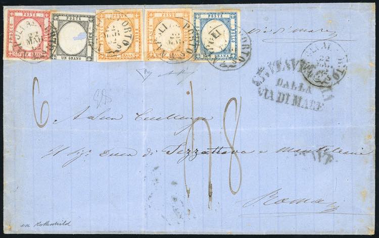 1862 - 10 grana arancio, II tipo, ... 