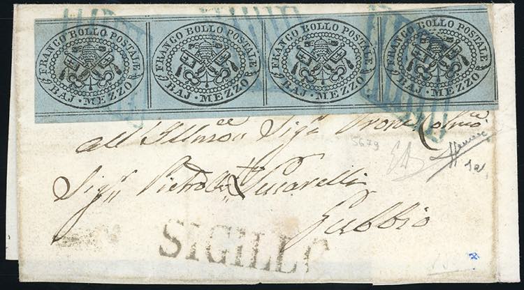 1852 - 1/2 baj grigio azzurro ... 
