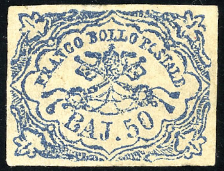 1864 - 50 baj azzurro oltremare ... 
