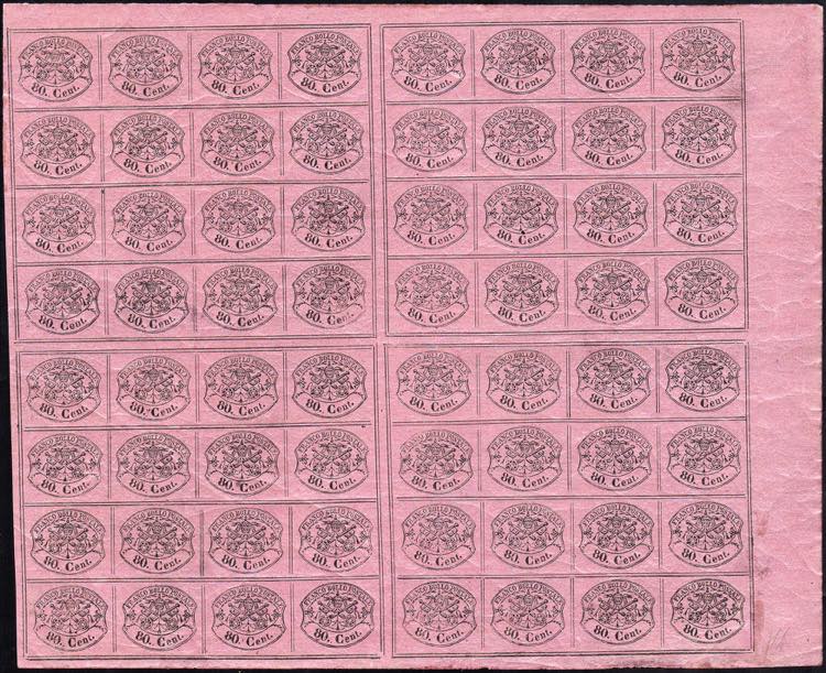 1867 - 80 cent. rosa lillaceo ... 