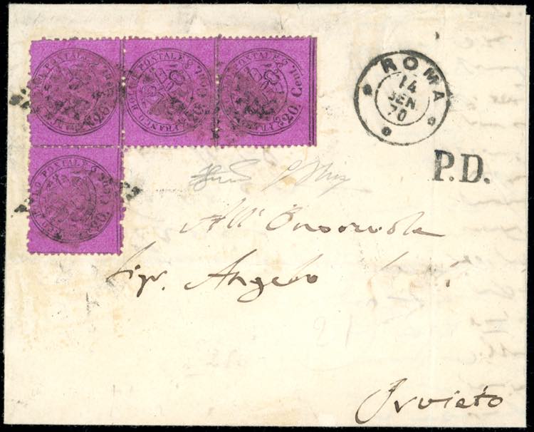 1870 - 20 cent. solferino (28), ... 