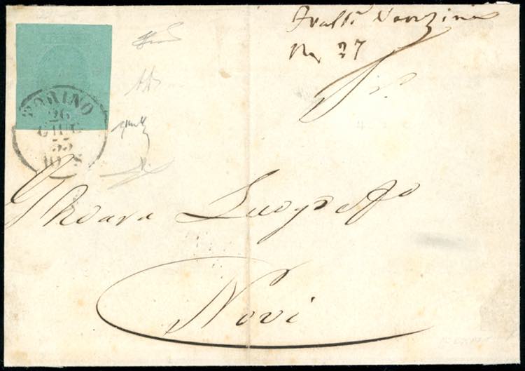 1855 - 5 cent. verde (4), perfetto ... 