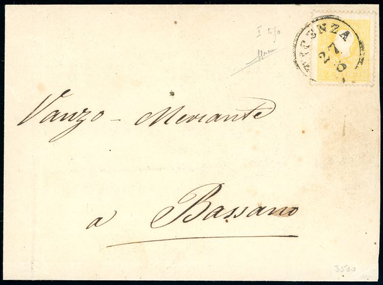 1858 - 2 soldi giallo, I tipo ... 