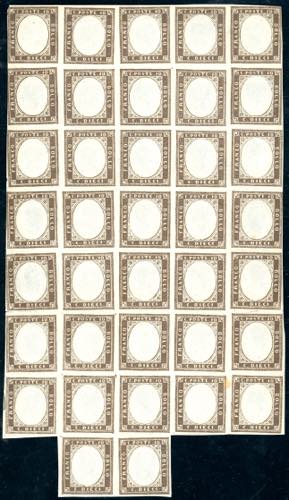 1859 - 10 cent. bruno giallastro ... 