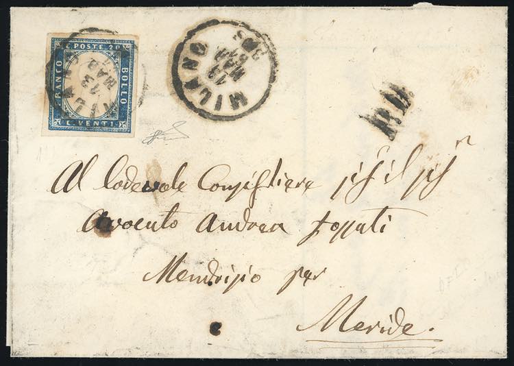 1861 - 20 cent. celeste (15Da), ... 
