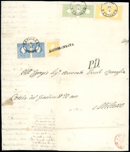 1863 - 2 soldi giallo, lieve piega ... 