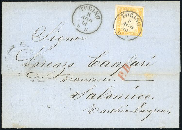 1861 - 80 cent. giallo arancio ... 